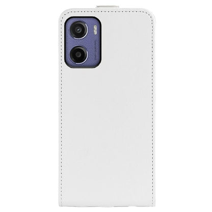 Motorola Moto E15 Texture Vertical Flip Leather Wallet Case with Card Slot, PU TPU Shockproof Protective Cover, Anti-Drop Magnetic Folio Phone Case