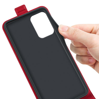 Motorola Moto E15 Texture Vertical Flip Leather Wallet Case with Card Slot, PU TPU Shockproof Protective Cover, Anti-Drop Magnetic Folio Phone Case