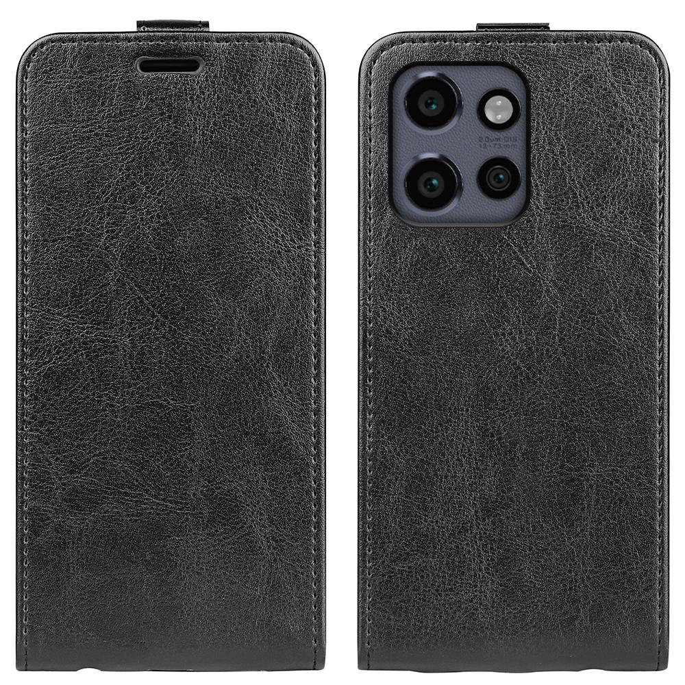 Motorola Edge 50 Neo 5G Texture Vertical Flip Leather Wallet Case with Card Slot, PU TPU Shockproof Protective Cover, Anti-Drop Magnetic Folio Phone Case