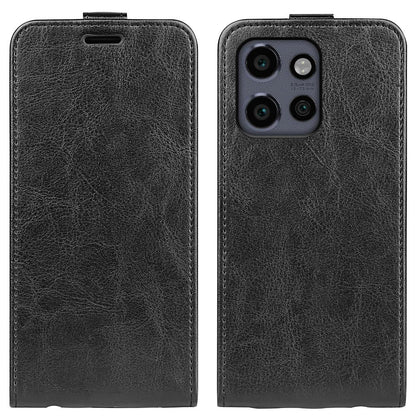 Motorola Edge 50 Neo 5G Texture Vertical Flip Leather Wallet Case with Card Slot, PU TPU Shockproof Protective Cover, Anti-Drop Magnetic Folio Phone Case