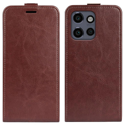 Motorola Edge 50 Neo 5G Texture Vertical Flip Leather Wallet Case with Card Slot, PU TPU Shockproof Protective Cover, Anti-Drop Magnetic Folio Phone Case