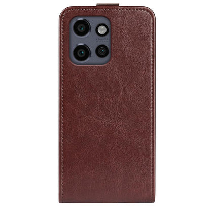 Motorola Edge 50 Neo 5G Texture Vertical Flip Leather Wallet Case with Card Slot, PU TPU Shockproof Protective Cover, Anti-Drop Magnetic Folio Phone Case