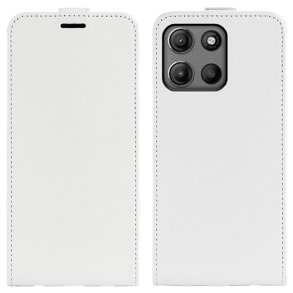 Motorola Moto G15 Texture Vertical Flip Leather Wallet Case with Card Slot, PU TPU Shockproof Protective Cover, Anti-Drop Magnetic Folio Phone Case