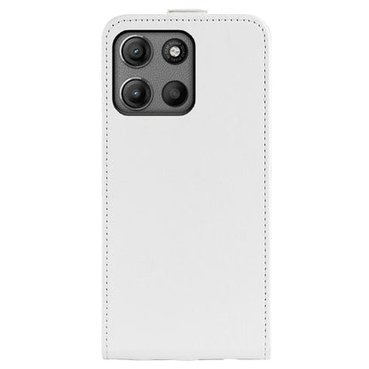 Motorola Moto G15 Texture Vertical Flip Leather Wallet Case with Card Slot, PU TPU Shockproof Protective Cover, Anti-Drop Magnetic Folio Phone Case