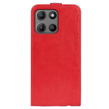 Motorola Moto G15 Texture Vertical Flip Leather Wallet Case with Card Slot, PU TPU Shockproof Protective Cover, Anti-Drop Magnetic Folio Phone Case