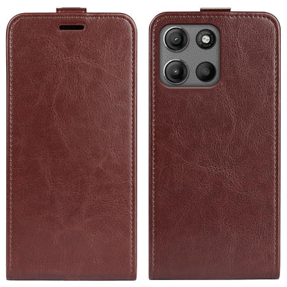 Motorola Moto G15 Texture Vertical Flip Leather Wallet Case with Card Slot, PU TPU Shockproof Protective Cover, Anti-Drop Magnetic Folio Phone Case