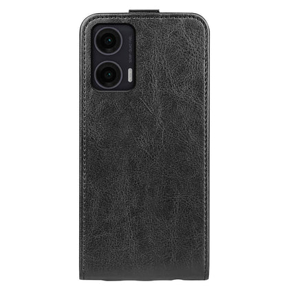 Motorola Moto G35 Texture Vertical Flip Leather Wallet Case with Card Slot, PU TPU Shockproof Protective Cover, Anti-Drop Magnetic Folio Phone Case