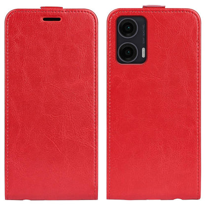Motorola Moto G35 Texture Vertical Flip Leather Wallet Case with Card Slot, PU TPU Shockproof Protective Cover, Anti-Drop Magnetic Folio Phone Case