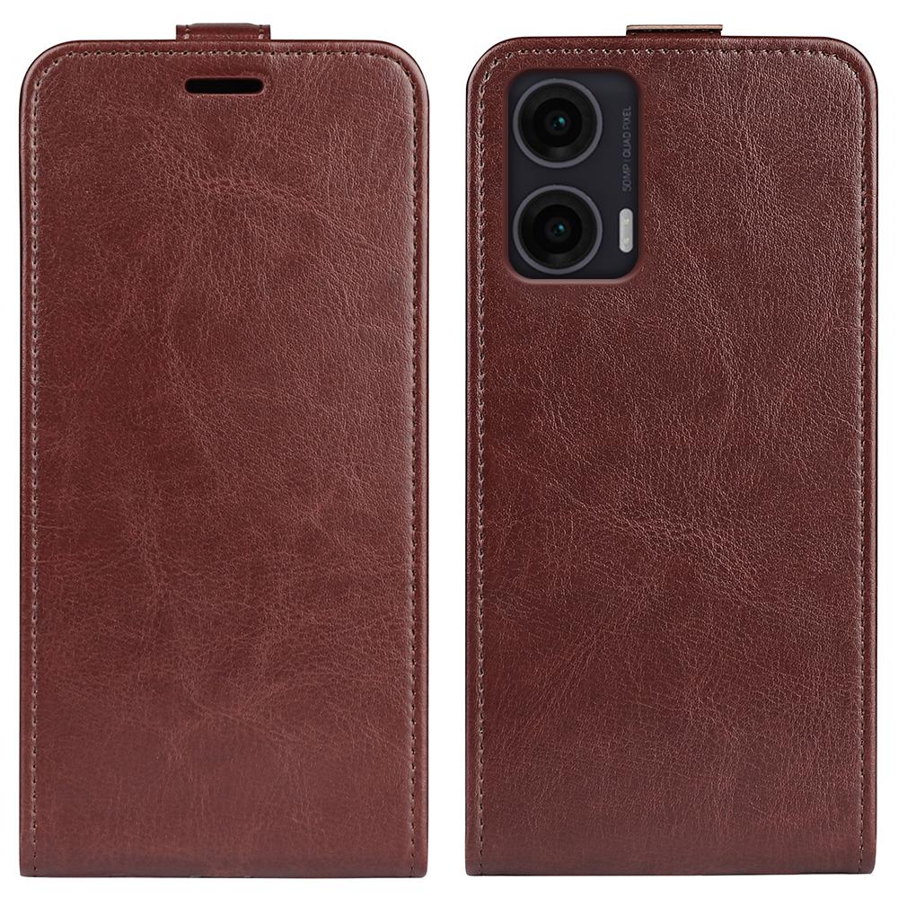 Motorola Moto G35 Texture Vertical Flip Leather Wallet Case with Card Slot, PU TPU Shockproof Protective Cover, Anti-Drop Magnetic Folio Phone Case
