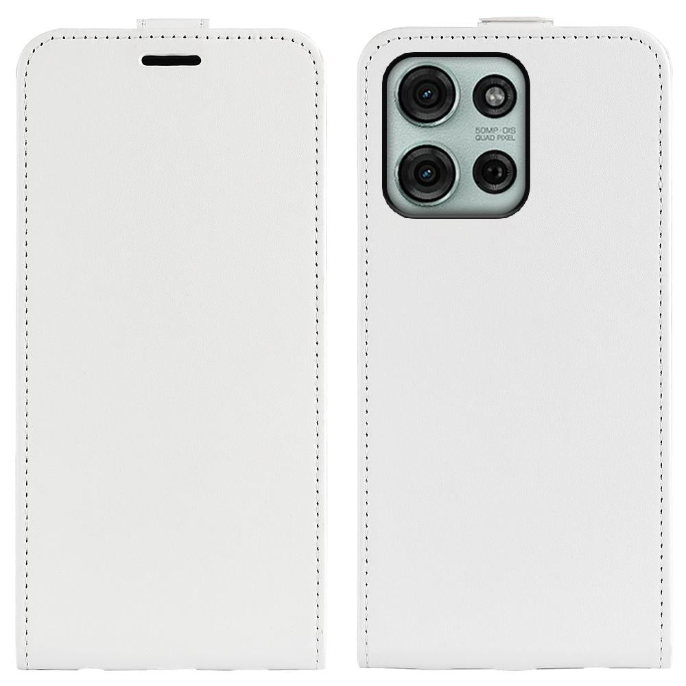 Motorola Moto G75 Texture Vertical Flip Leather Wallet Case with Card Slot, PU TPU Shockproof Protective Cover, Anti-Drop Magnetic Folio Phone Case