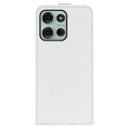 Motorola Moto G75 Texture Vertical Flip Leather Wallet Case with Card Slot, PU TPU Shockproof Protective Cover, Anti-Drop Magnetic Folio Phone Case