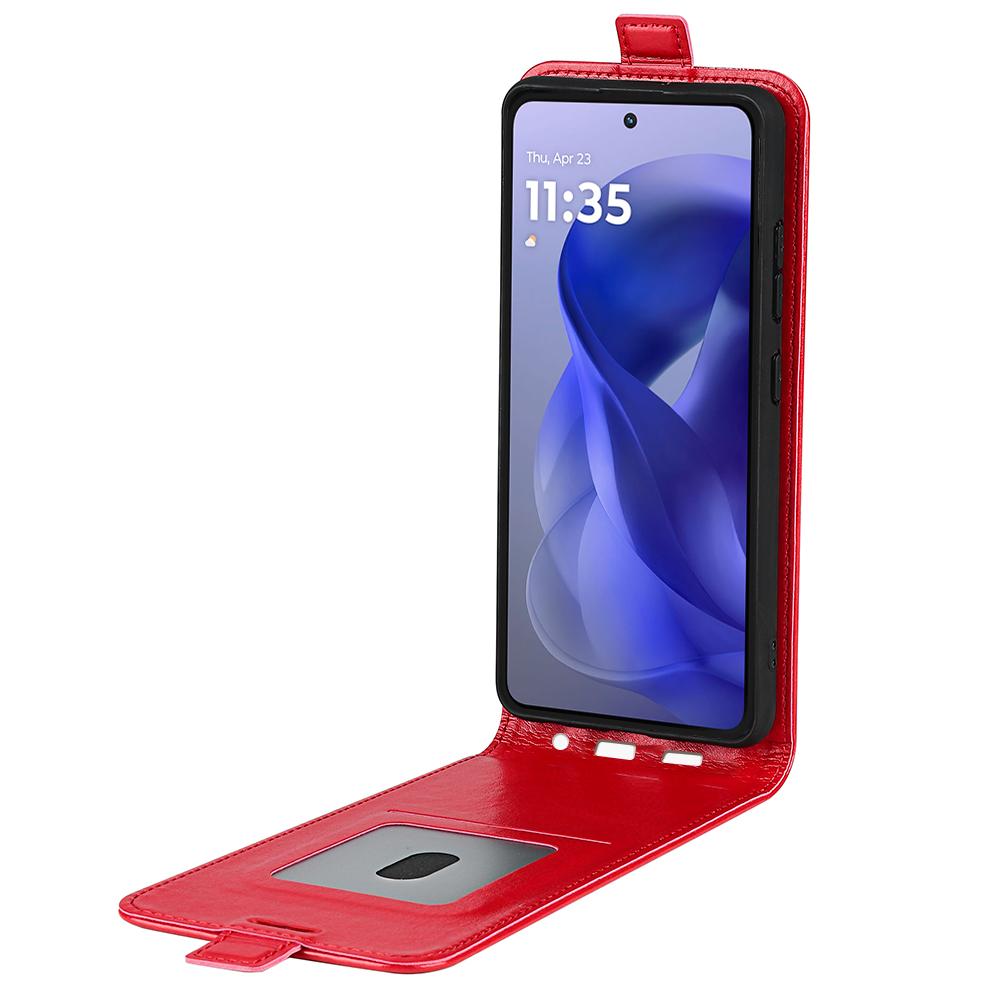 Motorola Moto G Power 2025 Texture Vertical Flip Leather Wallet Case with Card Slot, PU TPU Shockproof Protective Cover, Anti-Drop Magnetic Folio Phone Case
