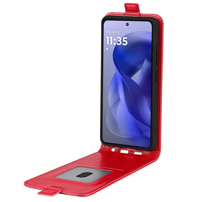 Motorola Moto G Power 2025 Texture Vertical Flip Leather Wallet Case with Card Slot, PU TPU Shockproof Protective Cover, Anti-Drop Magnetic Folio Phone Case
