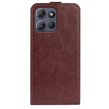 Motorola Moto G Power 2025 Texture Vertical Flip Leather Wallet Case with Card Slot, PU TPU Shockproof Protective Cover, Anti-Drop Magnetic Folio Phone Case