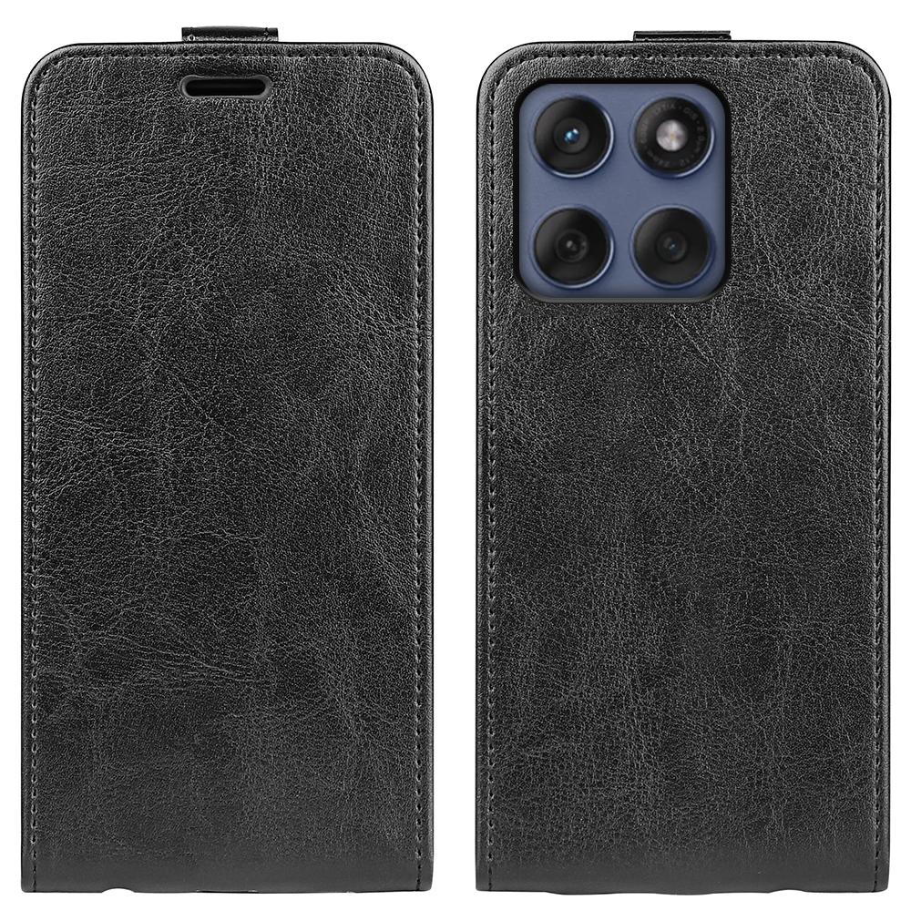 Motorola Moto Edge 60 Fusion Texture Vertical Flip Leather Wallet Case with Card Slot, PU TPU Shockproof Protective Cover, Anti-Drop Magnetic Folio Phone Case