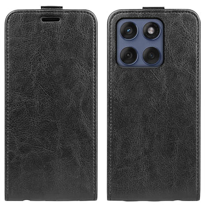 Motorola Moto Edge 60 Fusion Texture Vertical Flip Leather Wallet Case with Card Slot, PU TPU Shockproof Protective Cover, Anti-Drop Magnetic Folio Phone Case