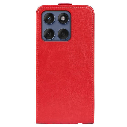 Motorola Moto Edge 60 Fusion Texture Vertical Flip Leather Wallet Case with Card Slot, PU TPU Shockproof Protective Cover, Anti-Drop Magnetic Folio Phone Case