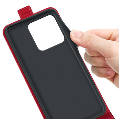 Motorola Moto Edge 60 Fusion Texture Vertical Flip Leather Wallet Case with Card Slot, PU TPU Shockproof Protective Cover, Anti-Drop Magnetic Folio Phone Case