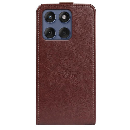 Motorola Moto Edge 60 Fusion Texture Vertical Flip Leather Wallet Case with Card Slot, PU TPU Shockproof Protective Cover, Anti-Drop Magnetic Folio Phone Case