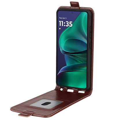 Motorola Moto G Stylus 5G 2025 Texture Vertical Flip Leather Wallet Case with Card Slot, PU TPU Shockproof Protective Cover, Anti-Drop Magnetic Folio Phone Case