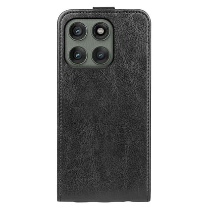 Motorola Edge 60 Pro Texture Vertical Flip Leather Wallet Case with Card Slot, PU TPU Shockproof Protective Cover, Anti-Drop Magnetic Folio Phone Case