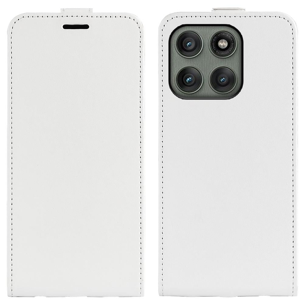 Motorola Edge 60 Pro Texture Vertical Flip Leather Wallet Case with Card Slot, PU TPU Shockproof Protective Cover, Anti-Drop Magnetic Folio Phone Case