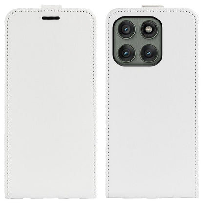 Motorola Edge 60 Pro Texture Vertical Flip Leather Wallet Case with Card Slot, PU TPU Shockproof Protective Cover, Anti-Drop Magnetic Folio Phone Case