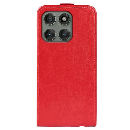 Motorola Edge 60 Pro Texture Vertical Flip Leather Wallet Case with Card Slot, PU TPU Shockproof Protective Cover, Anti-Drop Magnetic Folio Phone Case