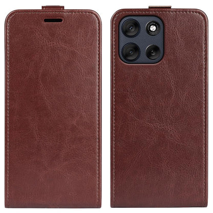 Motorola Moto G66Y Texture Vertical Flip Leather Wallet Case with Card Slot, PU TPU Shockproof Protective Cover, Anti-Drop Magnetic Folio Phone Case