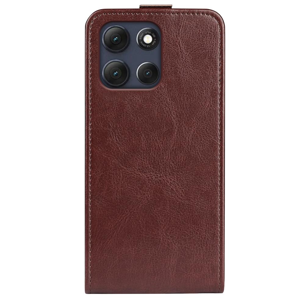 Motorola Moto G86 Power Texture Vertical Flip Leather Wallet Case with Card Slot, PU TPU Shockproof Protective Cover, Anti-Drop Magnetic Folio Phone Case