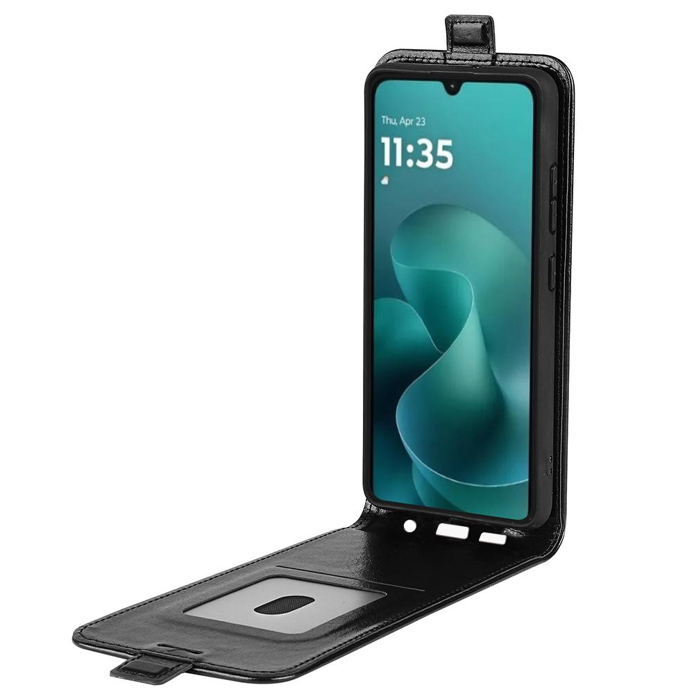 Motorola Moto G06 4G Texture Vertical Flip Leather Wallet Case with Card Slot, PU TPU Shockproof Protective Cover, Anti-Drop Magnetic Folio Phone Case