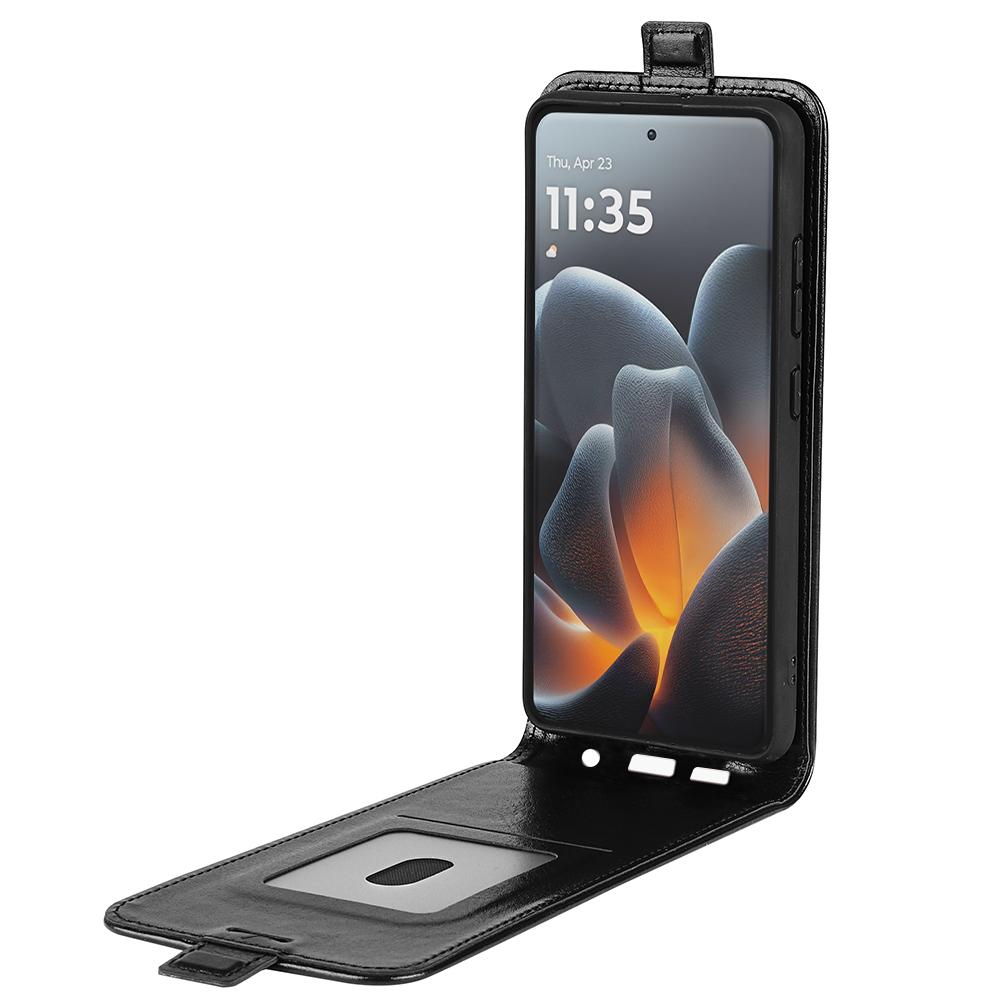 Motorola Signature 5G Texture Vertical Flip Leather Wallet Case with Card Slot, PU TPU Shockproof Protective Cover, Anti-Drop Magnetic Folio Phone Case