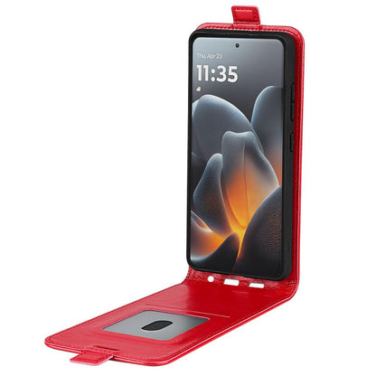 Motorola Signature 5G Texture Vertical Flip Leather Wallet Case with Card Slot, PU TPU Shockproof Protective Cover, Anti-Drop Magnetic Folio Phone Case