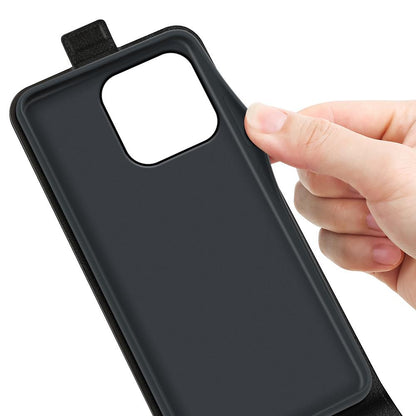 Motorola Moto G77 Texture Vertical Flip Leather Wallet Case with Card Slot, PU TPU Shockproof Protective Cover, Anti-Drop Magnetic Folio Phone Case
