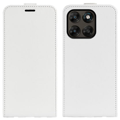 Motorola Moto G77 Texture Vertical Flip Leather Wallet Case with Card Slot, PU TPU Shockproof Protective Cover, Anti-Drop Magnetic Folio Phone Case