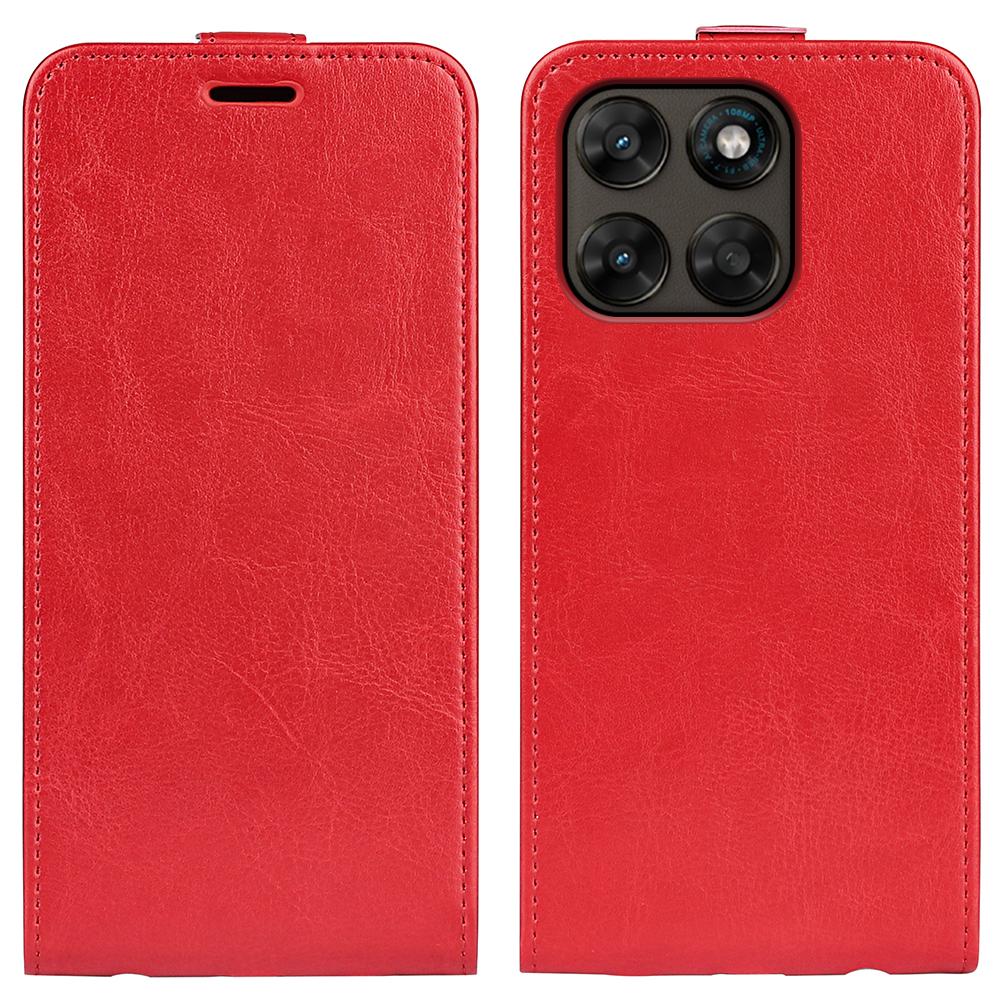 Motorola Moto G77 Texture Vertical Flip Leather Wallet Case with Card Slot, PU TPU Shockproof Protective Cover, Anti-Drop Magnetic Folio Phone Case