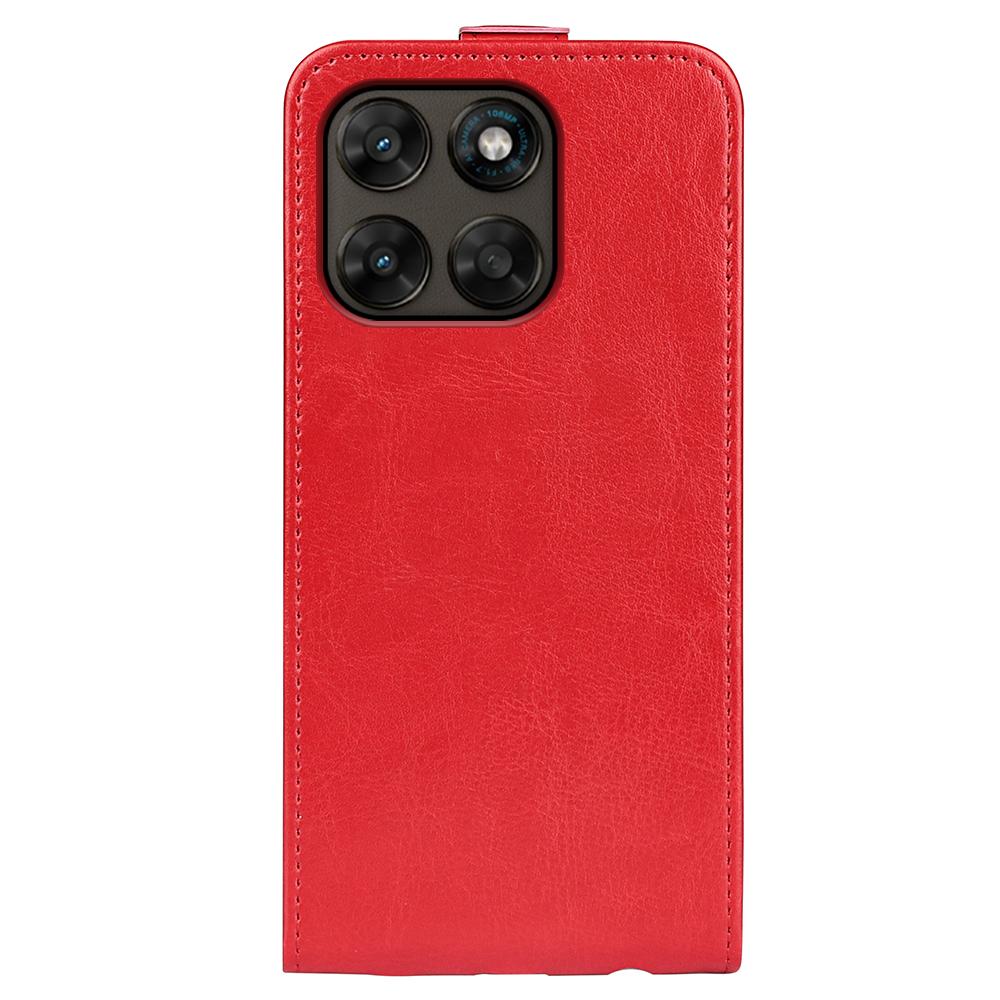 Motorola Moto G77 Texture Vertical Flip Leather Wallet Case with Card Slot, PU TPU Shockproof Protective Cover, Anti-Drop Magnetic Folio Phone Case