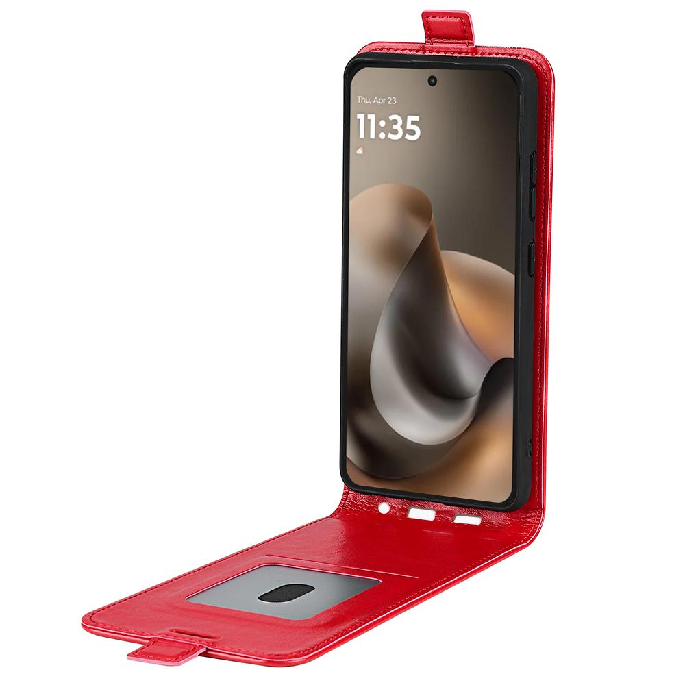 Motorola Moto G67 5G Texture Vertical Flip Leather Wallet Case with Card Slot, PU TPU Shockproof Protective Cover, Anti-Drop Magnetic Folio Phone Case