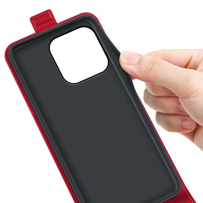 Motorola Moto G77 Texture Vertical Flip Leather Wallet Case with Card Slot, PU TPU Shockproof Protective Cover, Anti-Drop Magnetic Folio Phone Case