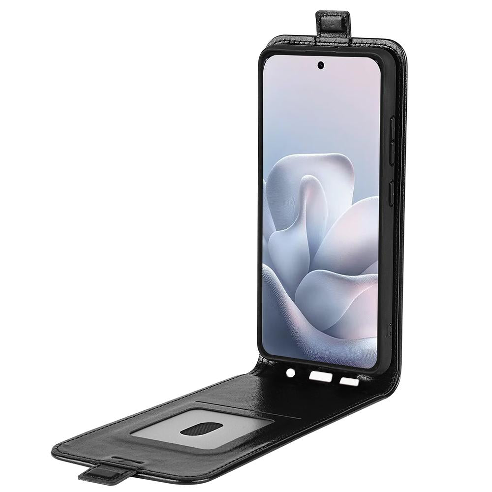 Motorola Moto Edge 70 Fusion Texture Vertical Flip Leather Wallet Case with Card Slot, PU TPU Shockproof Protective Cover, Anti-Drop Magnetic Folio Phone Case