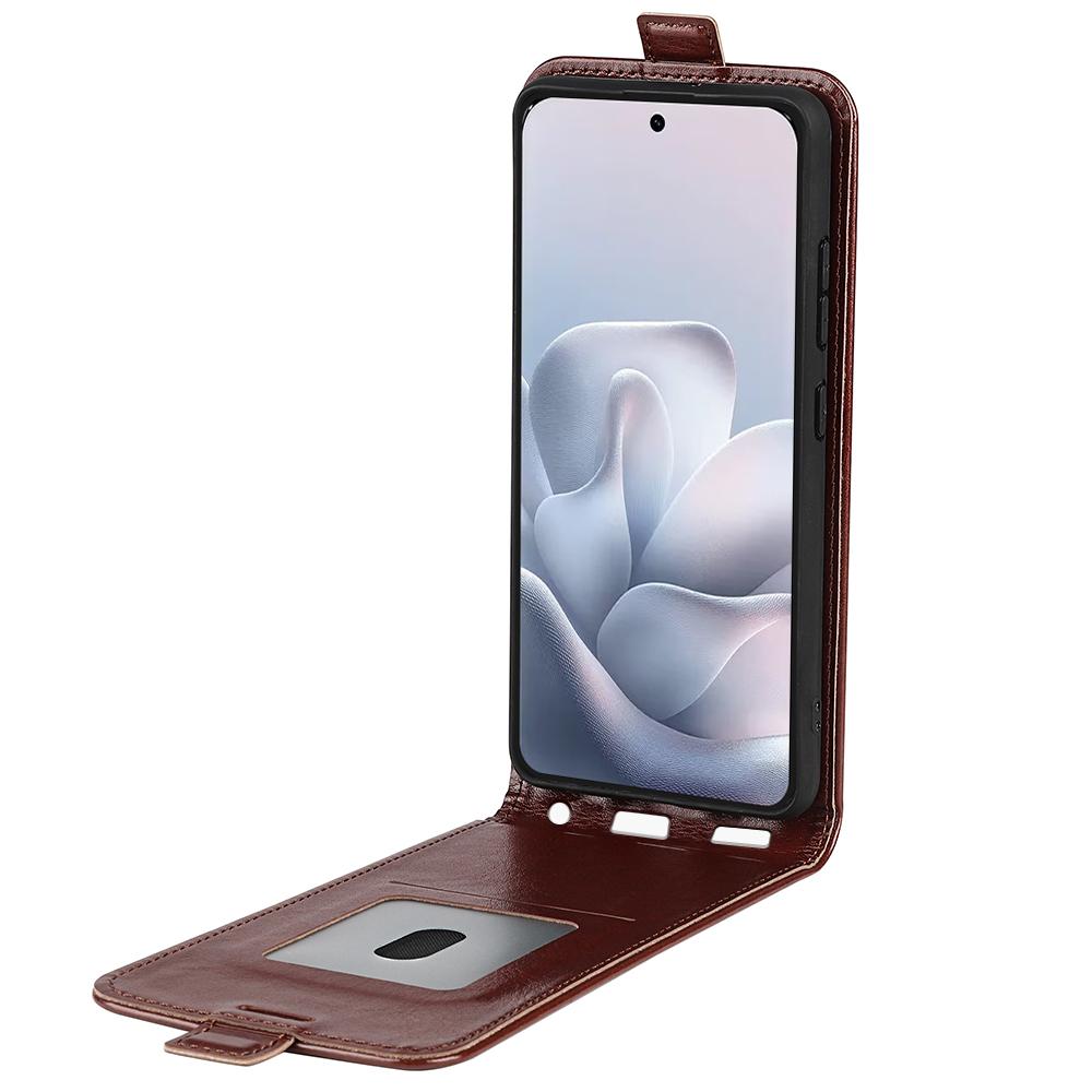 Motorola Moto Edge 70 Fusion Texture Vertical Flip Leather Wallet Case with Card Slot, PU TPU Shockproof Protective Cover, Anti-Drop Magnetic Folio Phone Case