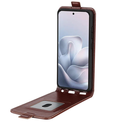 Motorola Moto Edge 70 Fusion Texture Vertical Flip Leather Wallet Case with Card Slot, PU TPU Shockproof Protective Cover, Anti-Drop Magnetic Folio Phone Case