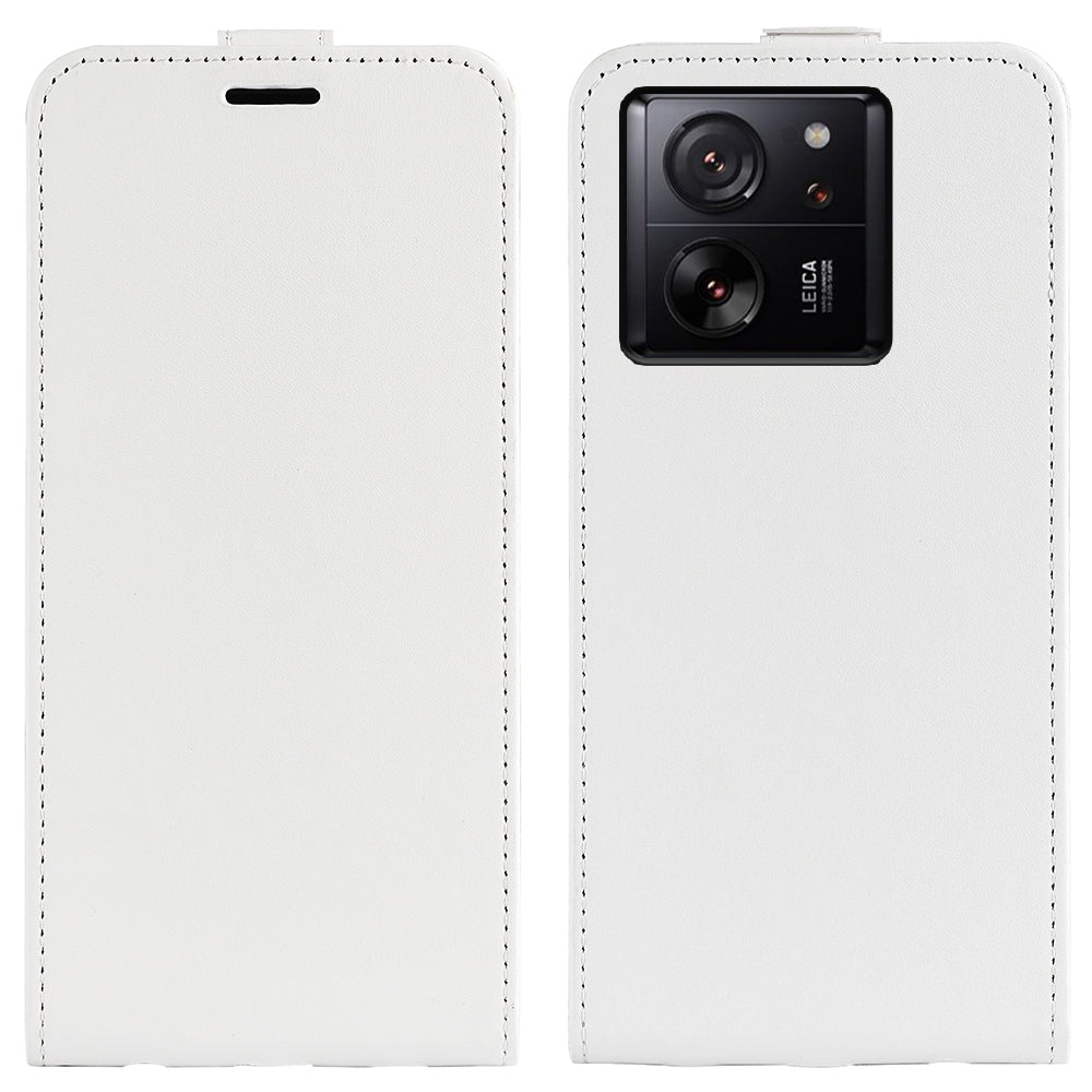 Xiaomi 13T Texture Vertical Flip Leather Wallet Case with Card Slot, PU TPU Shockproof Protective Cover, Anti-Drop Magnetic Folio Phone Case