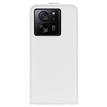 Xiaomi 13T Texture Vertical Flip Leather Wallet Case with Card Slot, PU TPU Shockproof Protective Cover, Anti-Drop Magnetic Folio Phone Case
