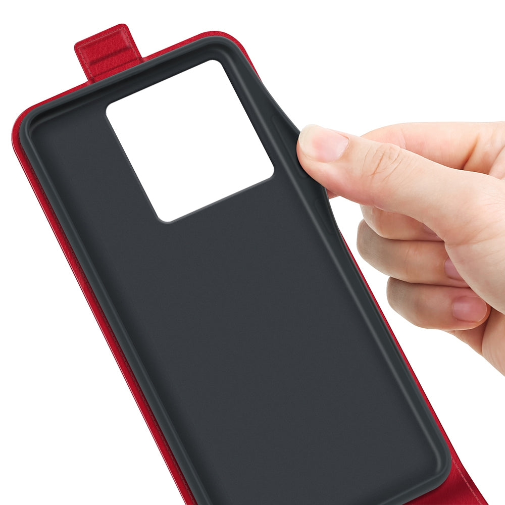 Xiaomi 13T Texture Vertical Flip Leather Wallet Case with Card Slot, PU TPU Shockproof Protective Cover, Anti-Drop Magnetic Folio Phone Case