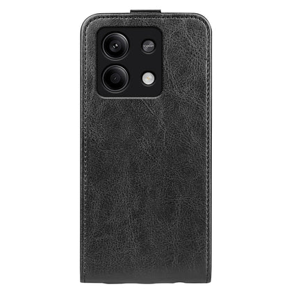 Xiaomi Redmi Note 13 Texture Vertical Flip Leather Wallet Case with Card Slot, PU TPU Shockproof Protective Cover, Anti-Drop Magnetic Folio Phone Case