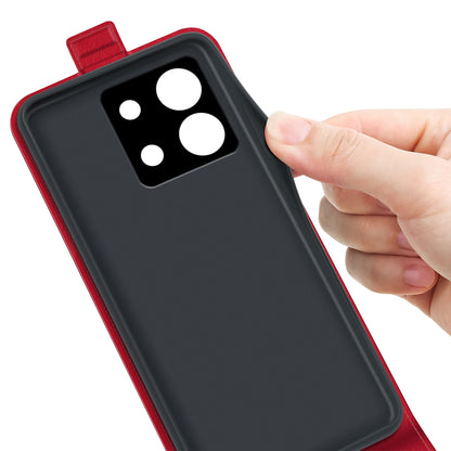 Xiaomi Redmi Note 13 Texture Vertical Flip Leather Wallet Case with Card Slot, PU TPU Shockproof Protective Cover, Anti-Drop Magnetic Folio Phone Case