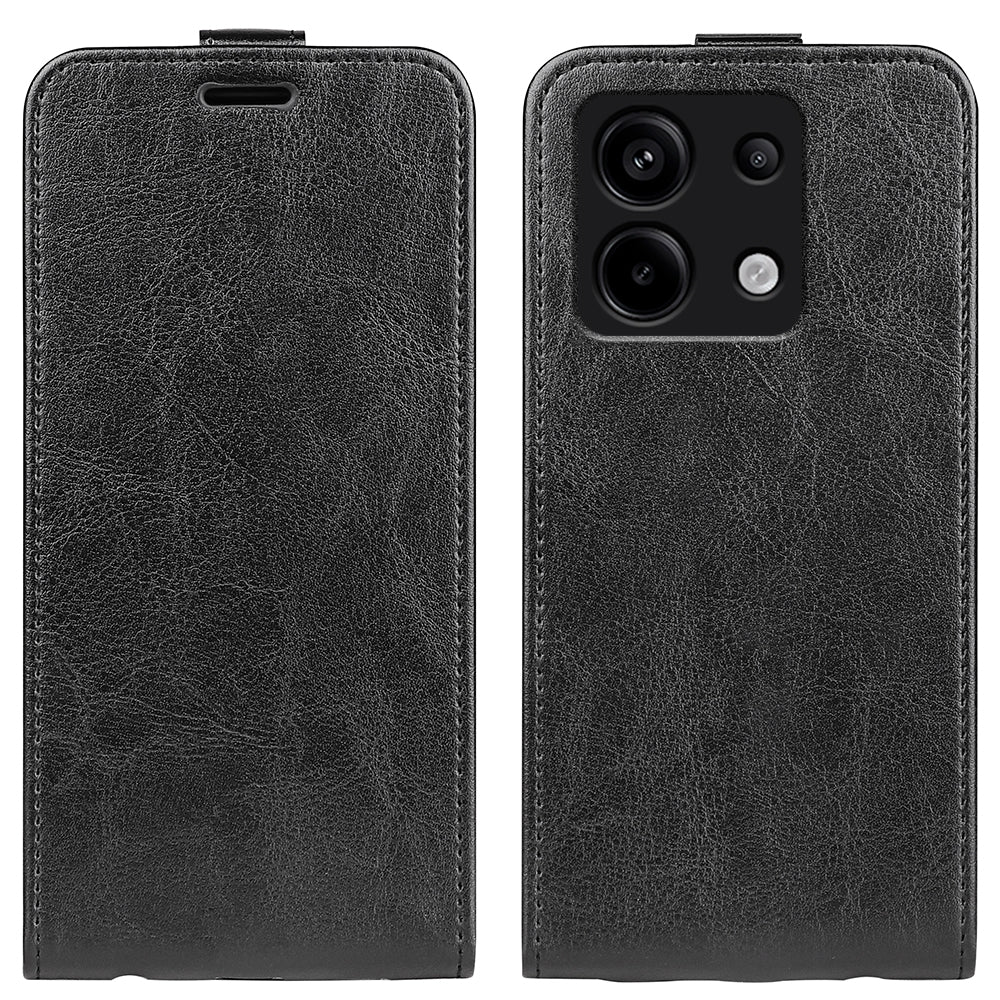 Xiaomi Redmi Note 13 Pro 5G Texture Vertical Flip Leather Wallet Case with Card Slot, PU TPU Shockproof Protective Cover, Anti-Drop Magnetic Folio Phone Case