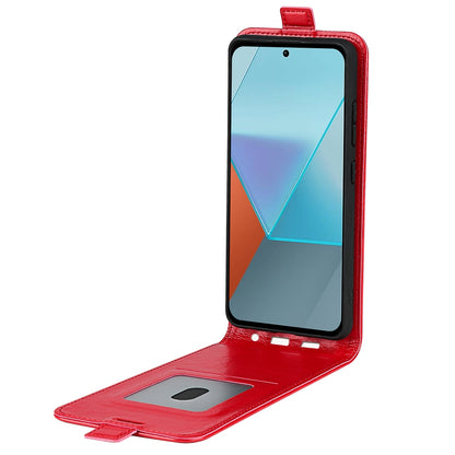Xiaomi Redmi Note 13 Pro 5G Texture Vertical Flip Leather Wallet Case with Card Slot, PU TPU Shockproof Protective Cover, Anti-Drop Magnetic Folio Phone Case