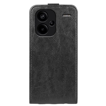 Xiaomi Redmi Note 13 Pro+ Texture Vertical Flip Leather Wallet Case with Card Slot, PU TPU Shockproof Protective Cover, Anti-Drop Magnetic Folio Phone Case